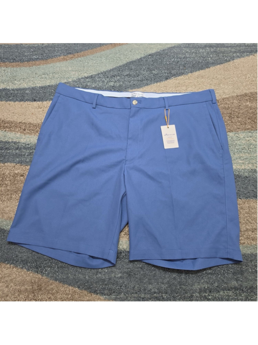 Peter Millar Crown Sport Salem Blue Shorts Golf Size 40 NWT